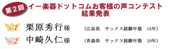 第2回結果発表