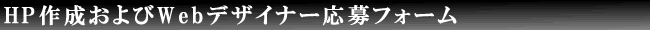 Webデザイナー応募画面
